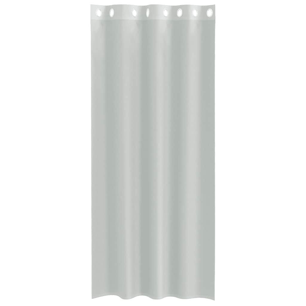 vidaXL Voile Vorhänge mit Ösen 2 Stk. Hellgrau 140x225 cm