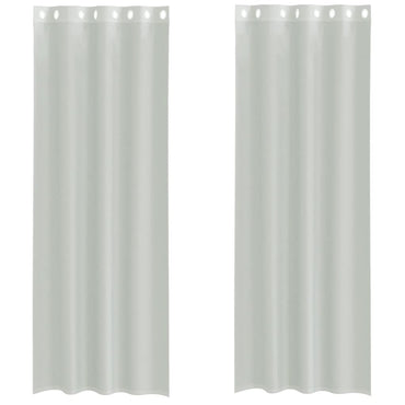 vidaXL Voile Vorhänge mit Ösen 2 Stk. Hellgrau 140x260 cm
