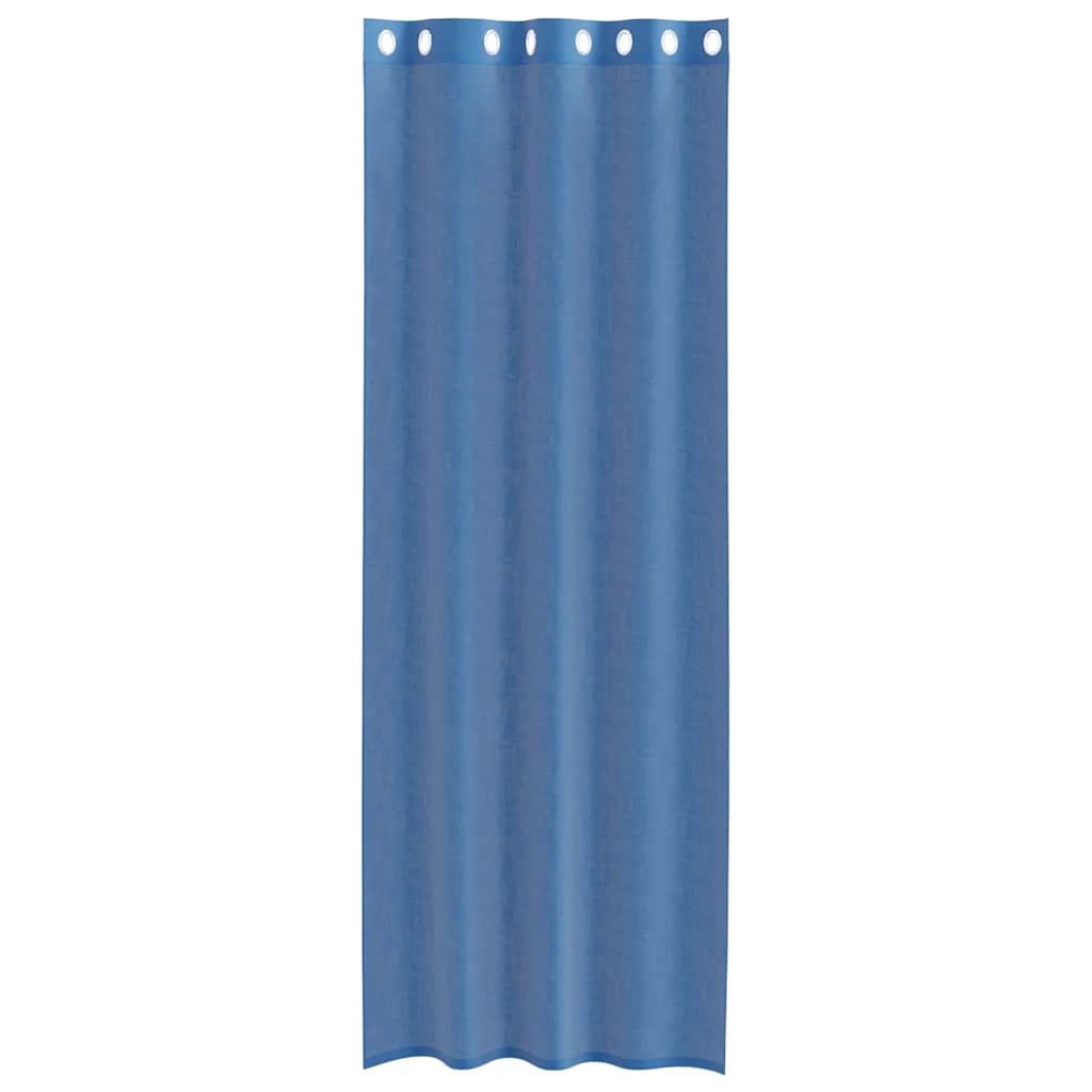 vidaXL Rideaux voilages à œillets 2 pcs Bleu roi