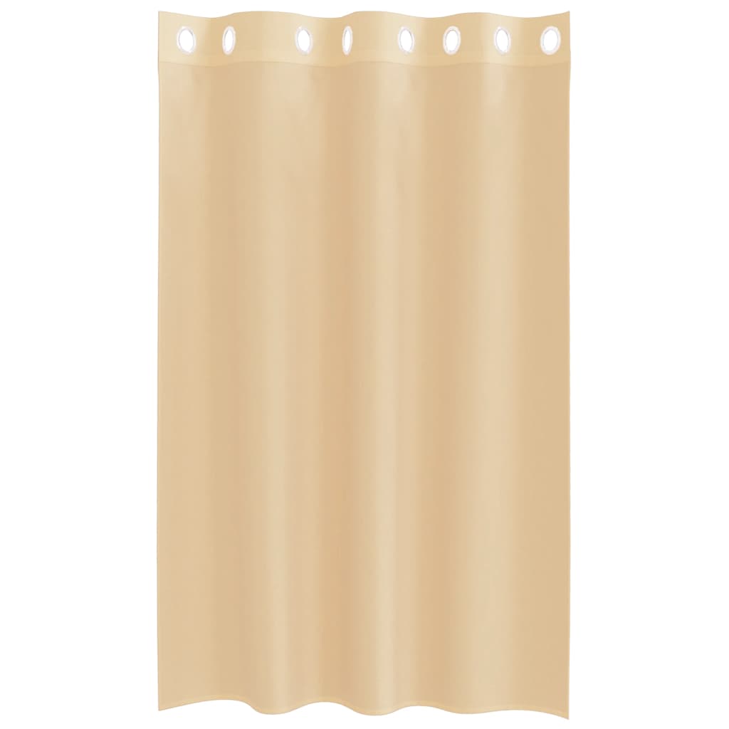 vidaXL Voile Vorhänge mit Ösen 2 Stk. Sandfarbe
