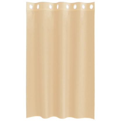 vidaXL Voile Vorhänge mit Ösen 2 Stk. Sandfarbe