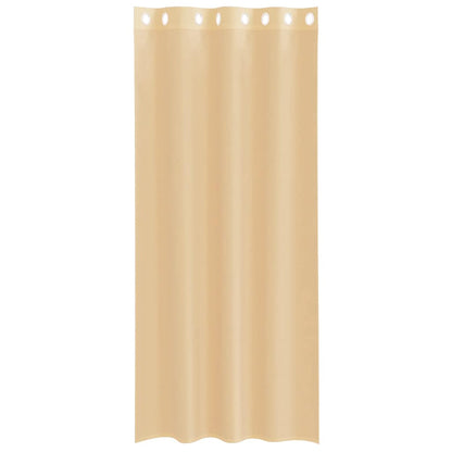 vidaXL Voile Vorhänge mit Ösen 2 Stk. Sandfarbe
