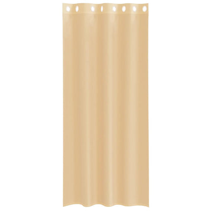 vidaXL Voile Vorhänge mit Ösen 2 Stk. Sandfarbe