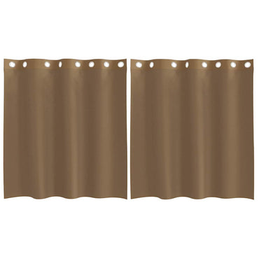 vidaXL Rideaux voilages à œillets 2 pcs Marron clair