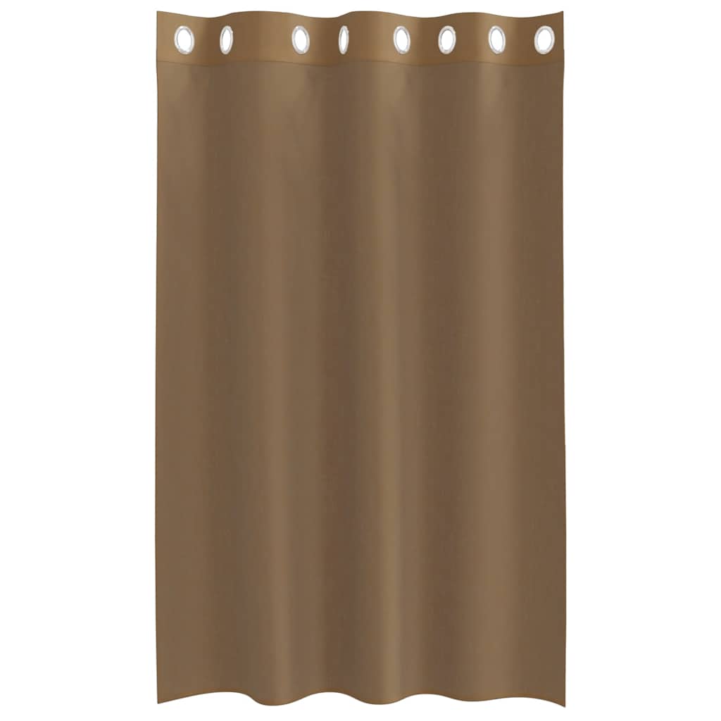 vidaXL Voile Vorhänge mit Ösen 2 Stk. Hellbraun