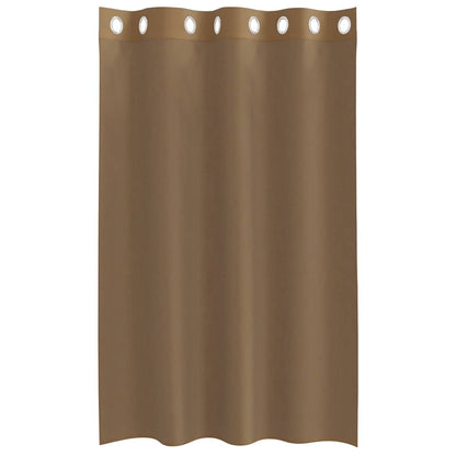 vidaXL Voile Vorhänge mit Ösen 2 Stk. Hellbraun