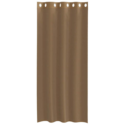 vidaXL Voile Vorhänge mit Ösen 2 Stk. Hellbraun