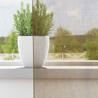 vidaXL Voile Vorhänge mit Ösen 2 Stk. Hellbraun