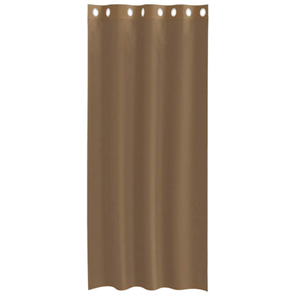 vidaXL Voile Vorhänge mit Ösen 2 Stk. Hellbraun