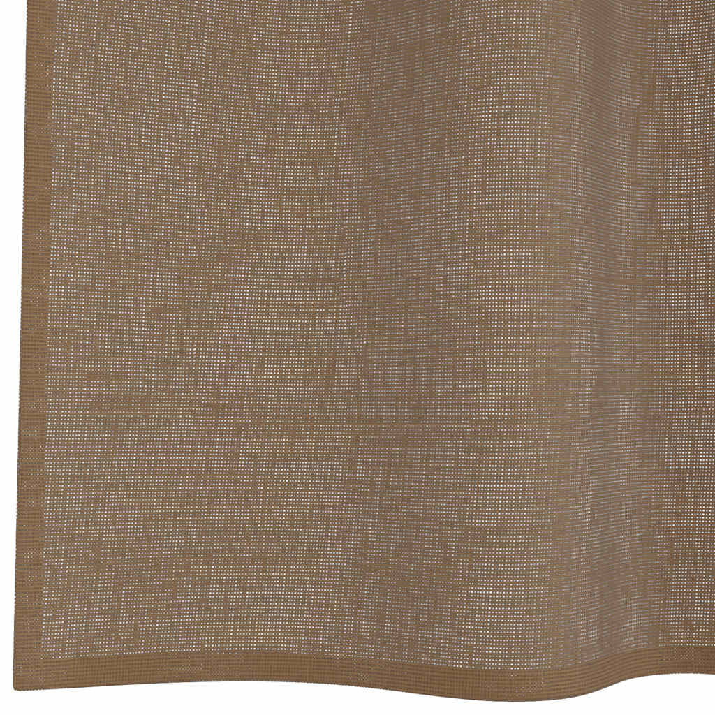 vidaXL Voile Vorhänge mit Ösen 2 Stk. Hellbraun