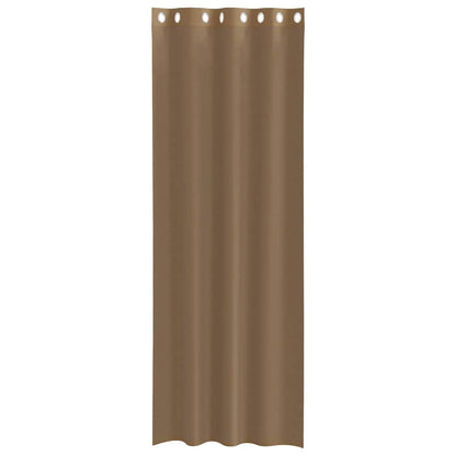 vidaXL Voile Vorhänge mit Ösen 2 Stk. Hellbraun