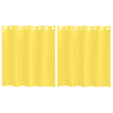 vidaXL Rideaux voilages à œillets 2 pcs Jaune