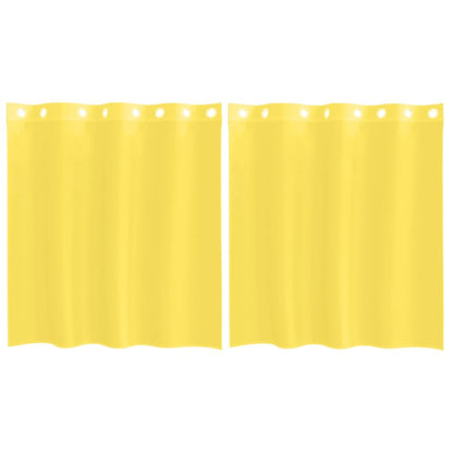 Voile Vorhänge mit Ösen 2 Stk. Gelb