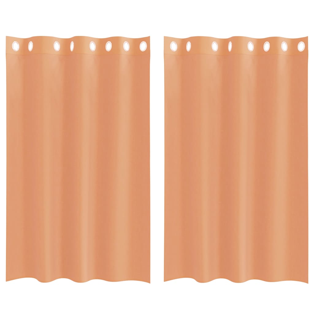 vidaXL Voile Vorhänge mit Ösen 2 Stk. Terrakotta