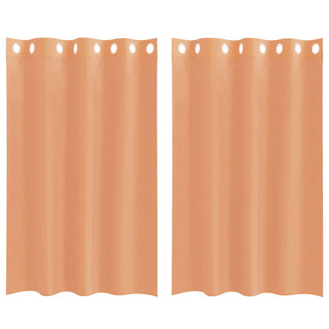 vidaXL Voilages à œillets 2 pcs Terre cuite