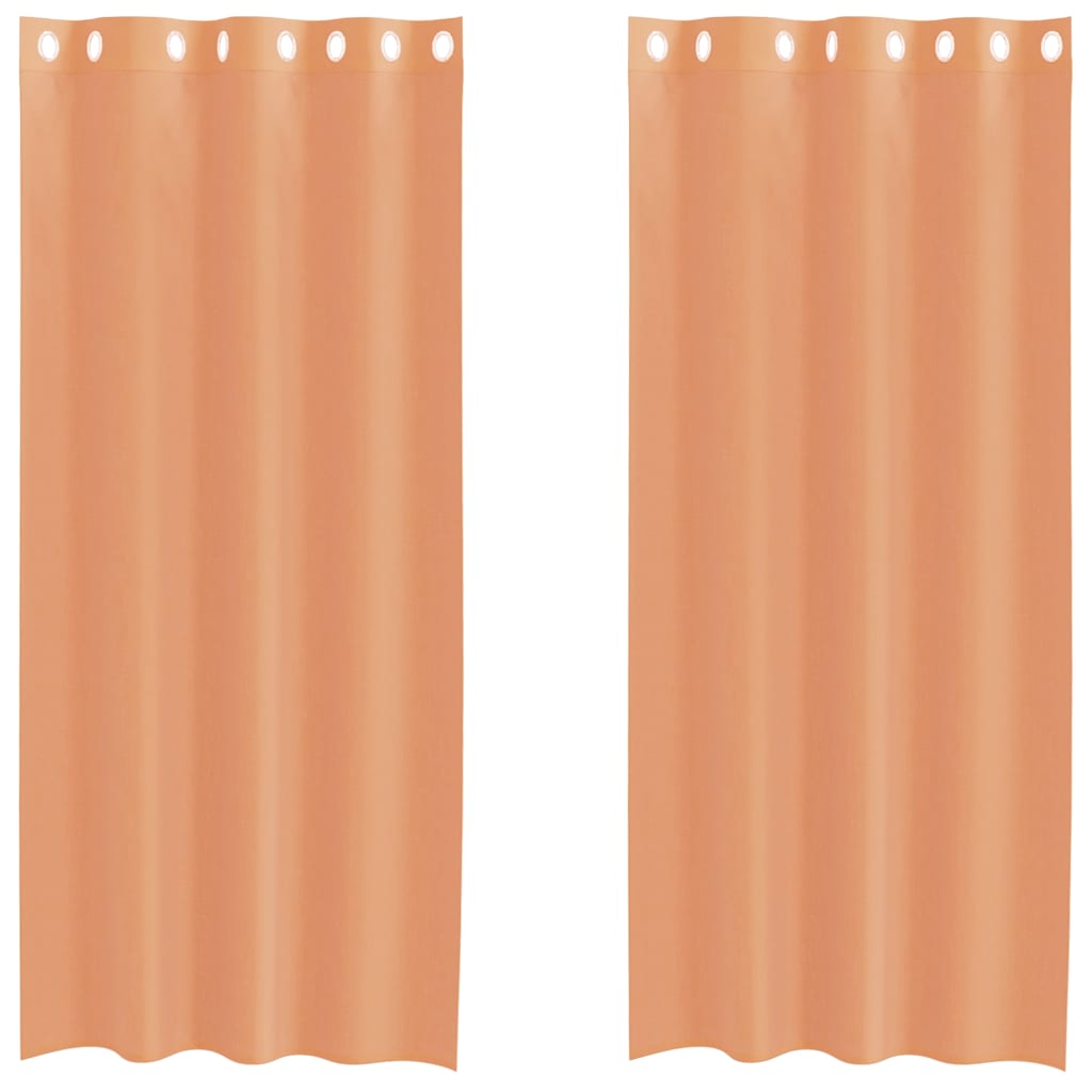 vidaXL Voile Vorhänge mit Ösen 2 Stk. Terrakotta