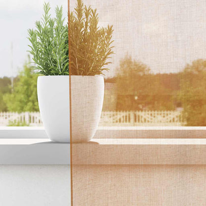 vidaXL Voile Vorhänge mit Ösen 2 Stk. Terrakotta