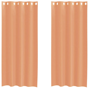 vidaXL Voile Vorhänge mit Ösen 2 Stk. Terrakotta