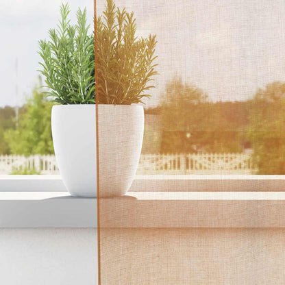 Voile Vorhänge mit Ösen 2 Stk. Terrakotta