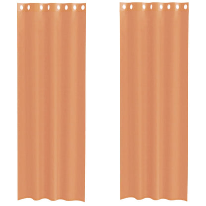 vidaXL Voile Vorhänge mit Ösen 2 Stk. Terrakotta