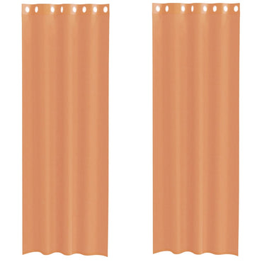 vidaXL Voile Vorhänge mit Ösen 2 Stk. Terrakotta