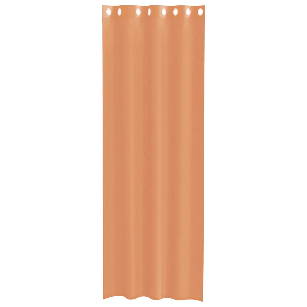 vidaXL Voile Vorhänge mit Ösen 2 Stk. Terrakotta