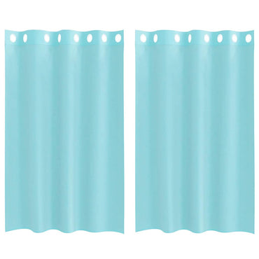 vidaXL Voilages à œillets 2 pcs Turquoise