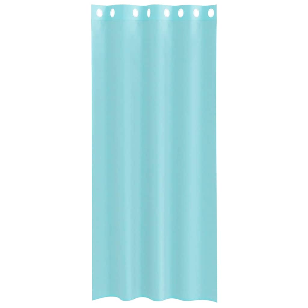 vidaXL Voile Vorhänge mit Ösen 2 Stk. Türkis