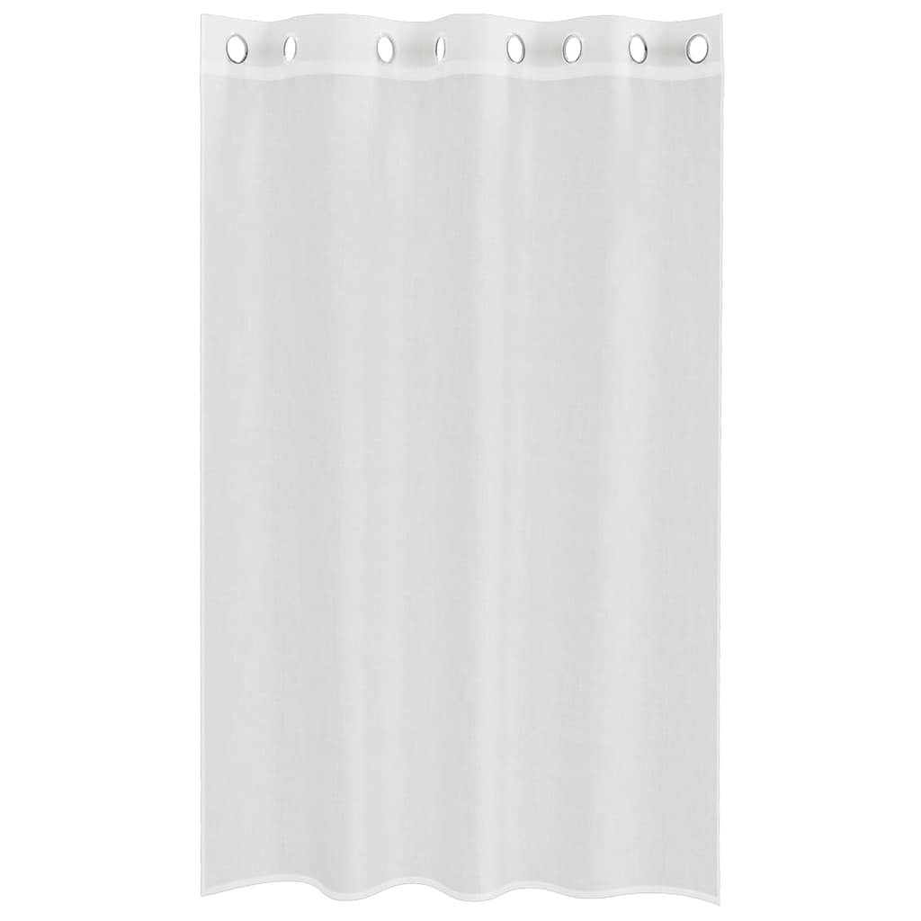 vidaXL Voile Vorhänge mit Ösen 2 Stk. Weiß