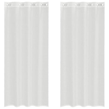 vidaXL Voile Vorhänge mit Ösen 2 Stk. Weiß