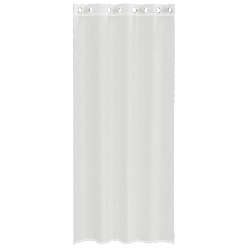 vidaXL Voile Vorhänge mit Ösen 2 Stk. Weiß