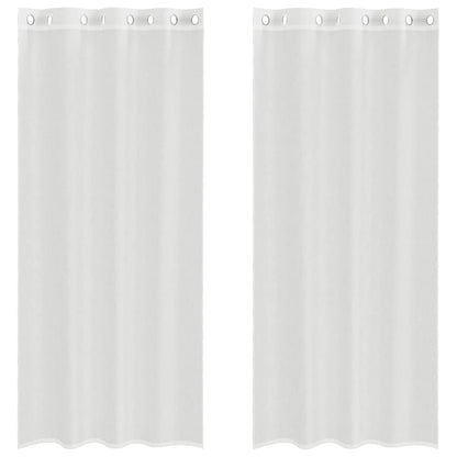 vidaXL Voile Vorhänge mit Ösen 2 Stk. Weiß