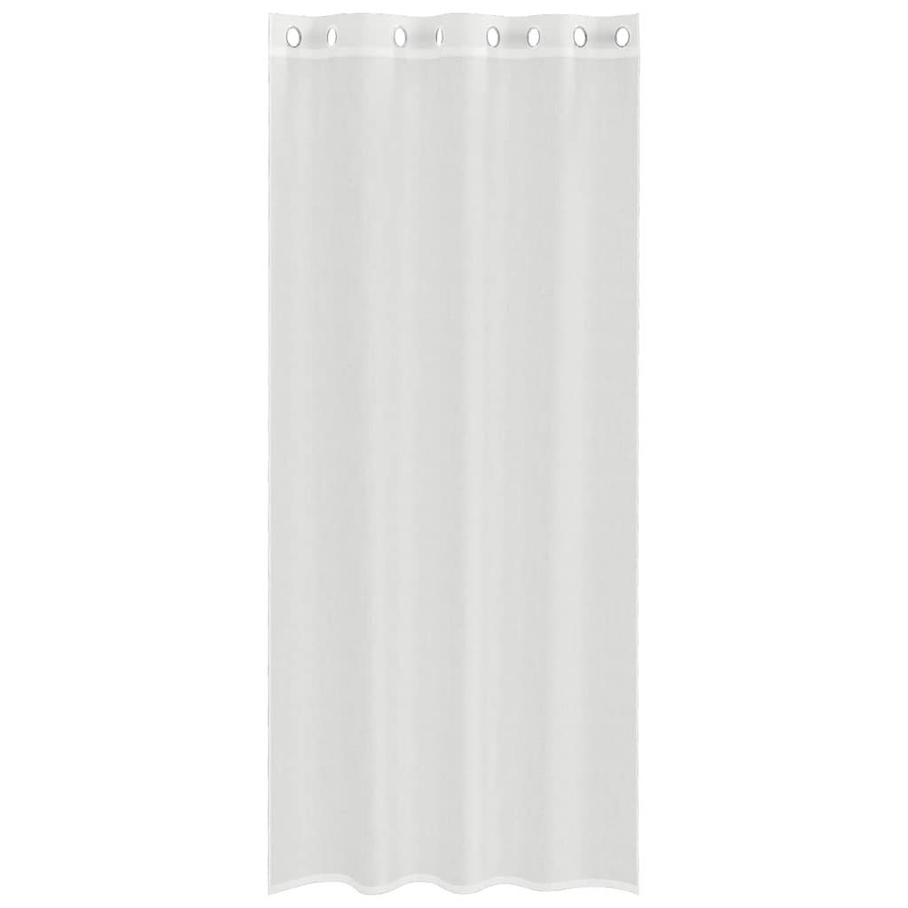 vidaXL Voile Vorhänge mit Ösen 2 Stk. Weiß