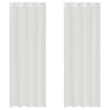vidaXL Voile Vorhänge mit Ösen 2 Stk. Weiß