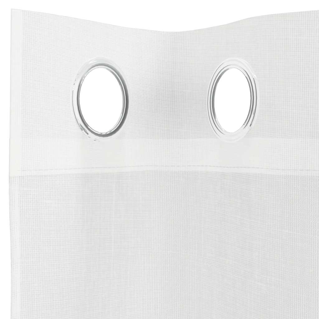 vidaXL Voile Vorhänge mit Ösen 2 Stk. Weiß