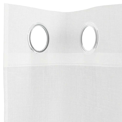 vidaXL Voile Vorhänge mit Ösen 2 Stk. Weiß