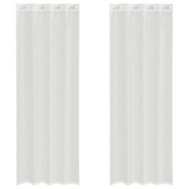 vidaXL Voile Vorhänge mit Ösen 2 Stk. Weiß