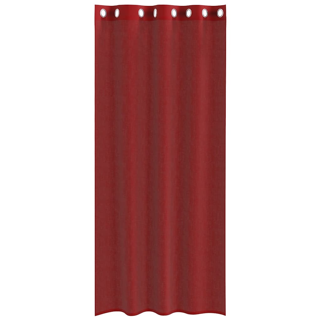 vidaXL Voile Vorhänge mit Ösen 2 Stk. Weinrot