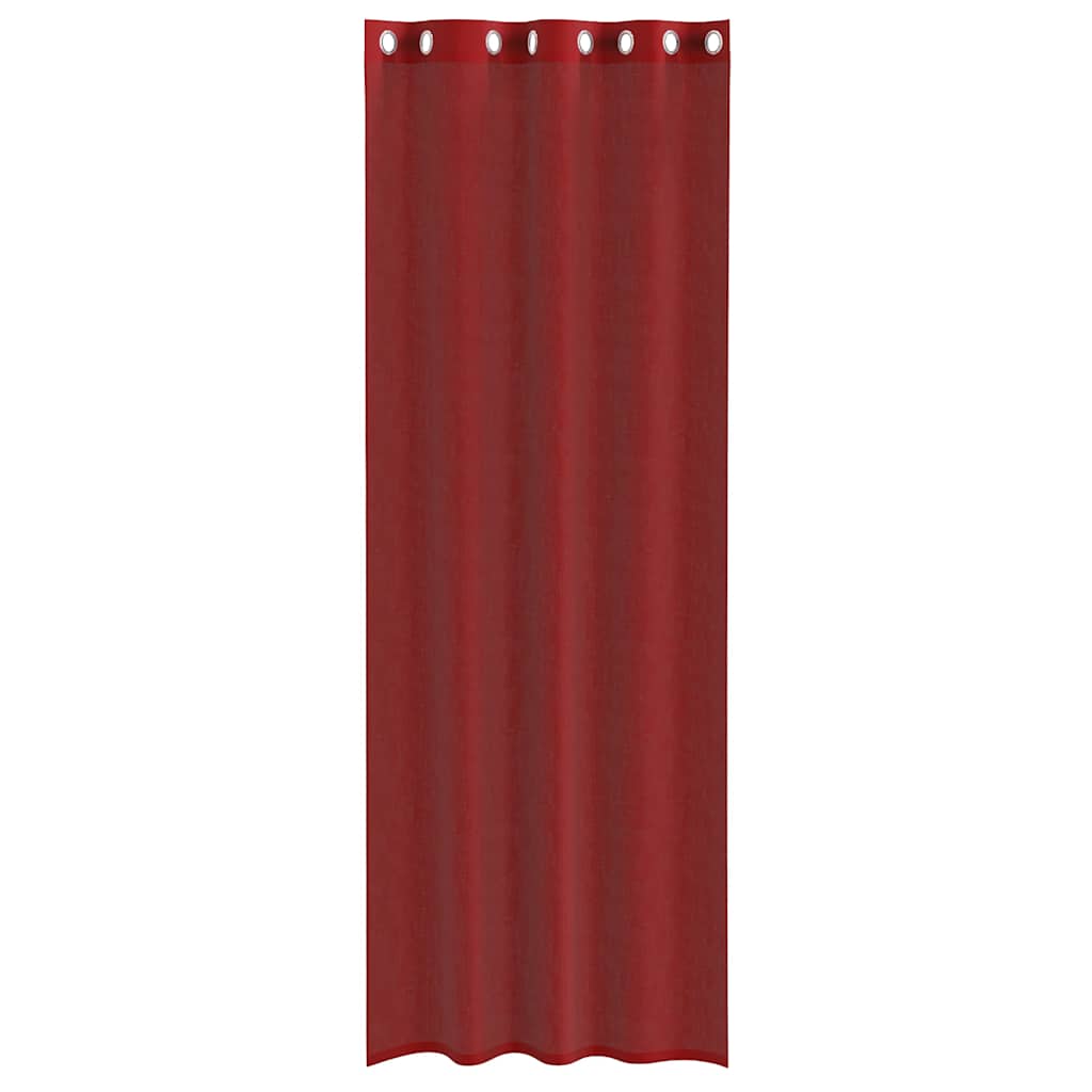 vidaXL Voile Vorhänge mit Ösen 2 Stk. Weinrot