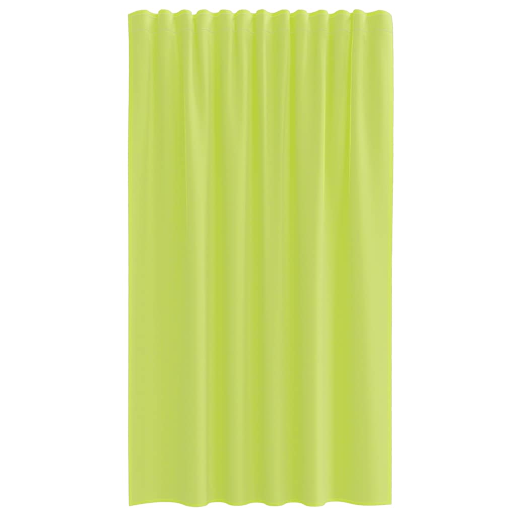 vidaXL Voile Vorhänge mit Stangentaschen 2 Stk. Apfelgrün