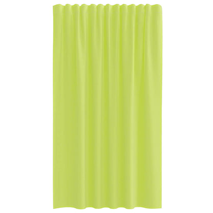 vidaXL Voile Vorhänge mit Stangentaschen 2 Stk. Apfelgrün