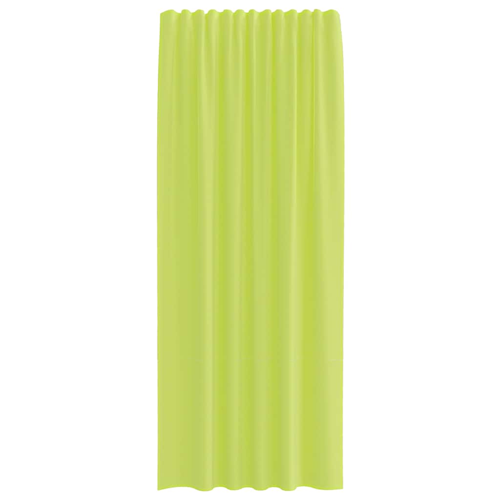 vidaXL Voile Vorhänge mit Stangentaschen 2 Stk. Apfelgrün