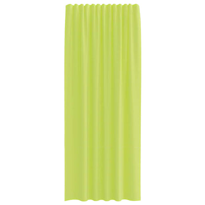 vidaXL Voile Vorhänge mit Stangentaschen 2 Stk. Apfelgrün