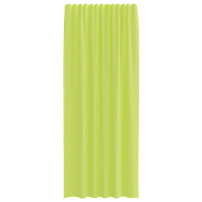 vidaXL Voile Vorhänge mit Stangentaschen 2 Stk. Apfelgrün