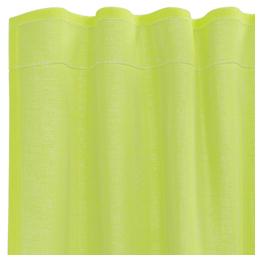 vidaXL Voile Vorhänge mit Stangentaschen 2 Stk. Apfelgrün