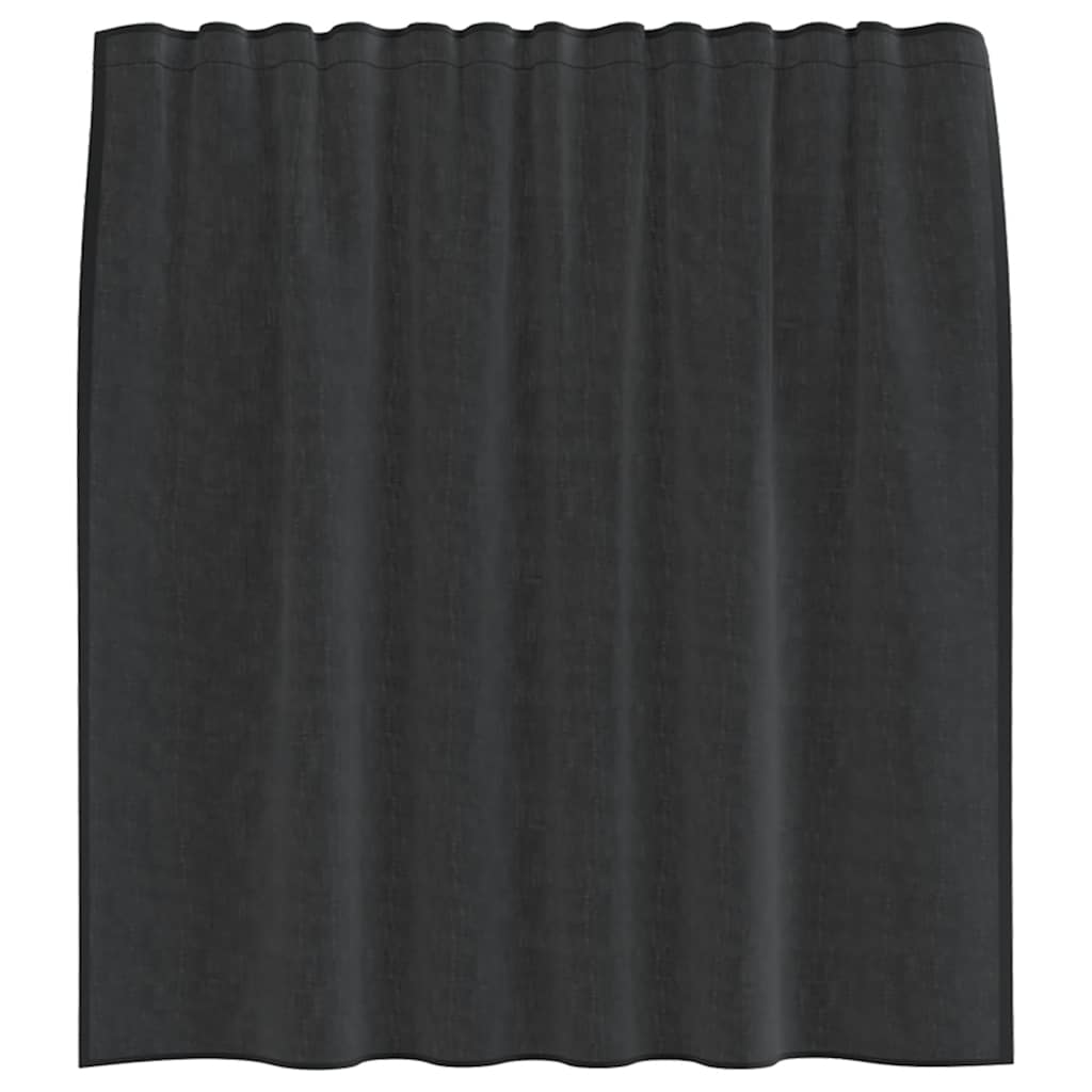 vidaXL Voile Vorhänge mit Stangentaschen 2 Stk. Schwarz