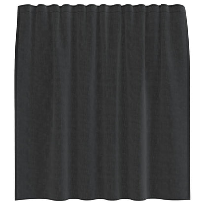 vidaXL Voile Vorhänge mit Stangentaschen 2 Stk. Schwarz