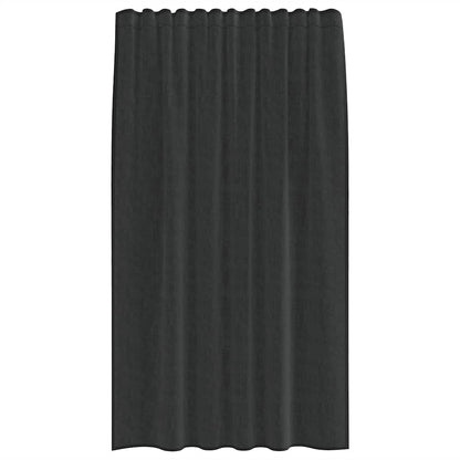 vidaXL Voile Vorhänge mit Stangentaschen 2 Stk. Schwarz
