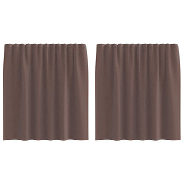 vidaXL Voile Vorhänge mit Stangentaschen 2 Stk. Braun