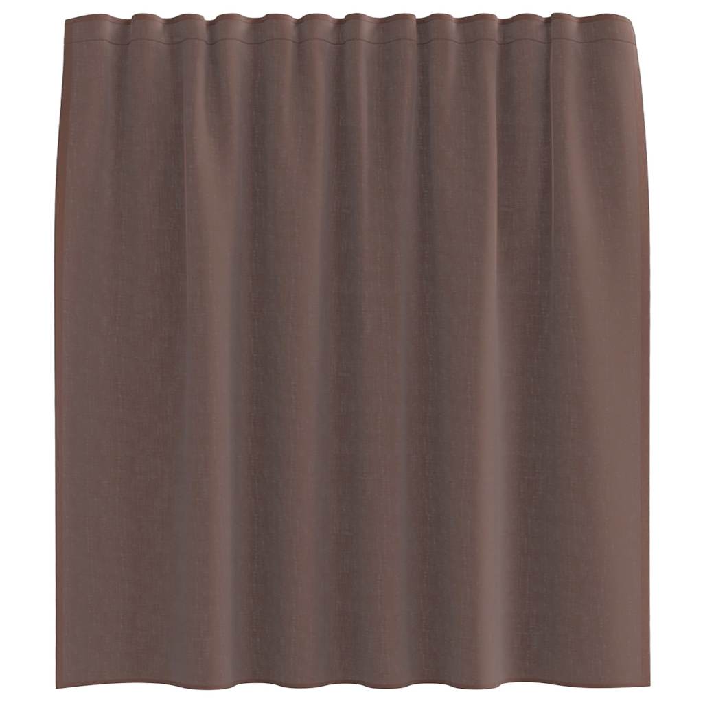 vidaXL Voile Vorhänge mit Stangentaschen 2 Stk. Braun